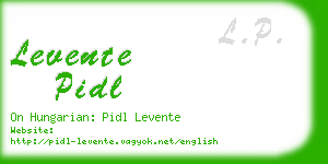 levente pidl business card